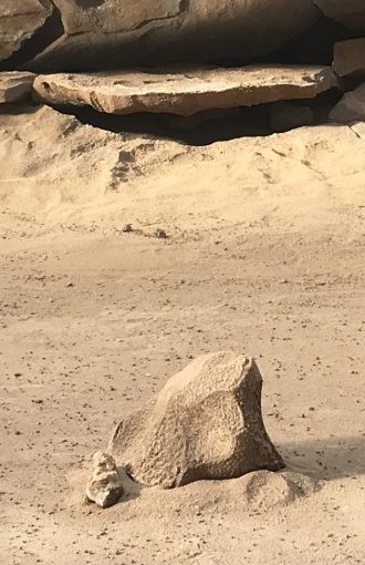 Décor sol minéral et roches artificielles sculptées